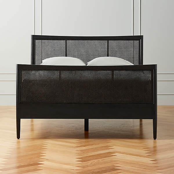 Black Cane Bed Frame