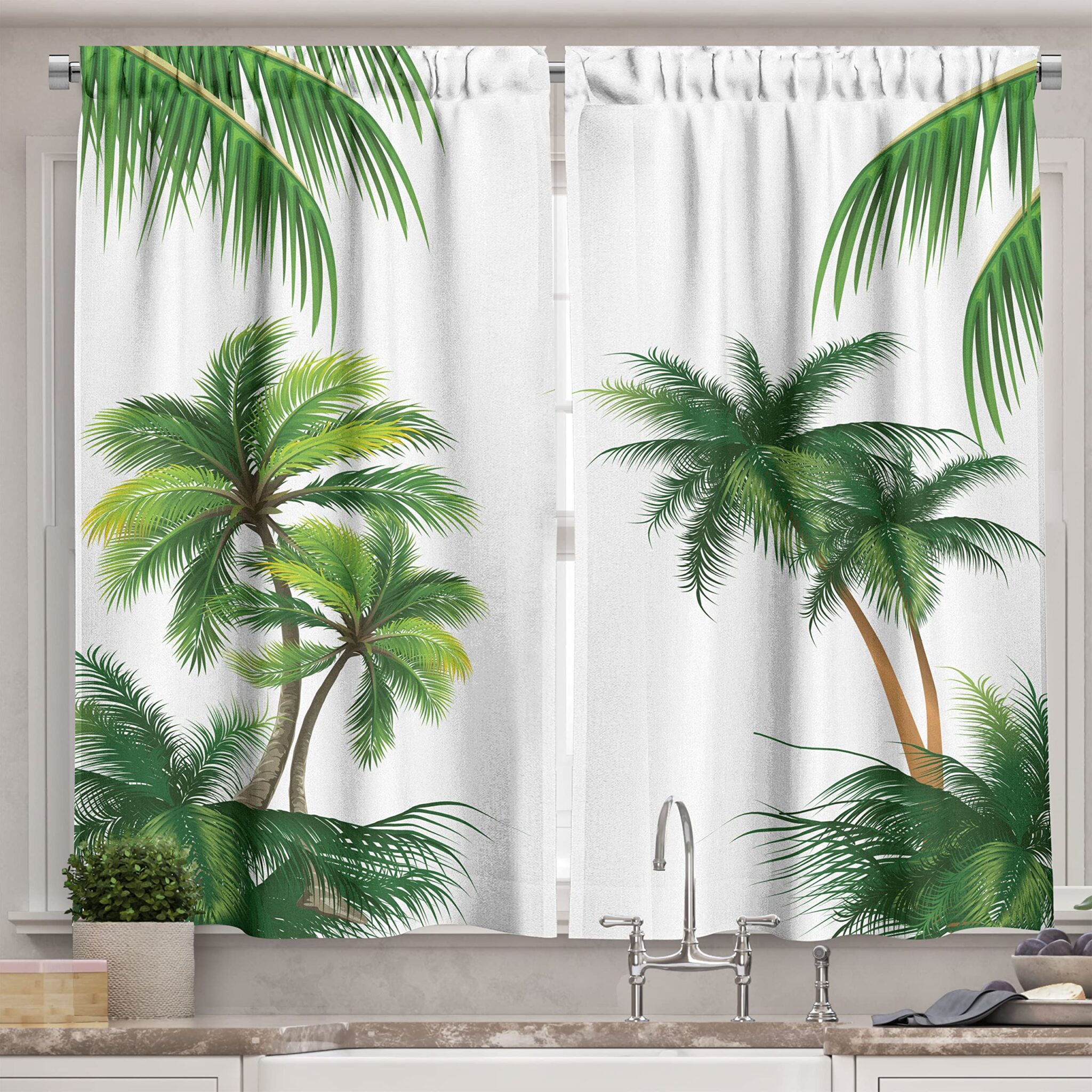 Palm Tree Window Curtain